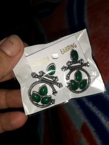 Green Stone Earrings