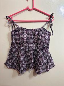 Cute Floral Peplum Top
