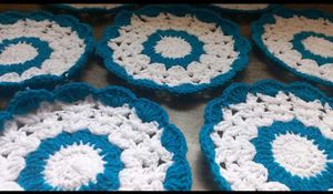 Handmade Crochet Doilies (Set of 8)