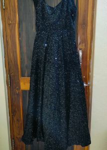 Party Wear Cocktail Black Gown Price Drop