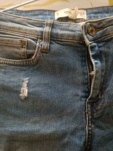 Mango Distressed Denim Jeans
