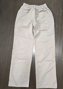 Beige High waist Trouser