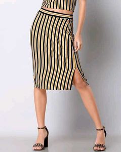Striped Pencil Skirt