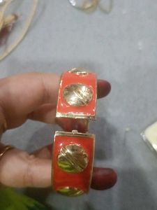 Orange &amp; Gold Bangle