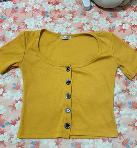 Deep Neck Crop Top | Size s | Good Quality