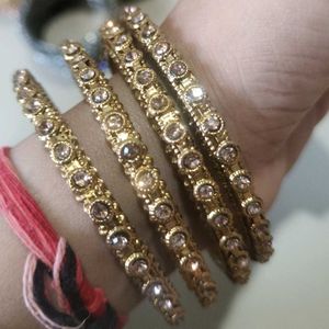 Golden Bangles Set