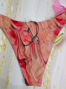(1116)PrettyLittleThing Marble Print Bikini Bottom
