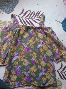 Floral Print Off-Shoulder Top