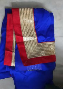 Elegant Fancy Blue Georgette Saree