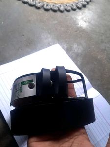 Woodland Black Leather Belt