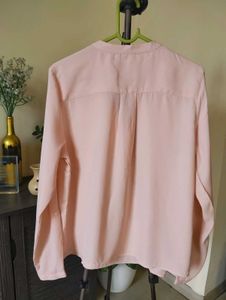 Blush Pink Zipper Blouse