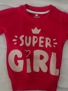 Red &#39;Super Girl&#39; Sweatshirt
