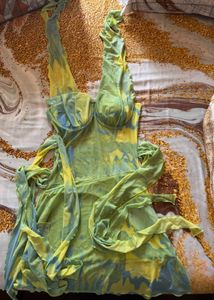 Green Halter Neck Dress