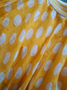 Yellow Polka Skurt