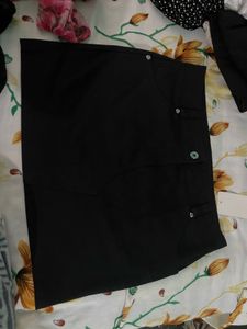 Black Denim Skirt