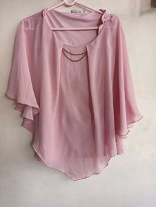 Elegant Pink Cape Top