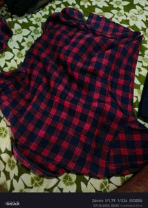 Red & Blue Flannel Shirt