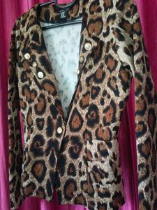 Animal Print Bodycon Coat