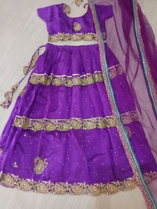 New Purple Colour Heavy Stone Work Lehanga Choli