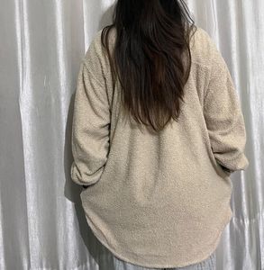 Cozy Beige Shacket Jacket
