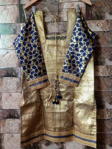 Rich Gold &amp; Navy Blue Wedding Suit