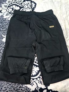 Black Cargo Style Joggers