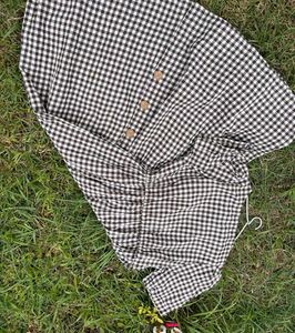 Gingham Button-Down Dress