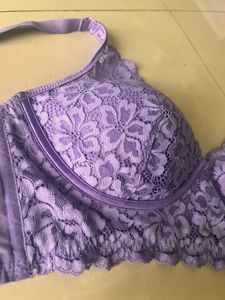 Purple Flower Bra