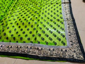 Green Floral Saree