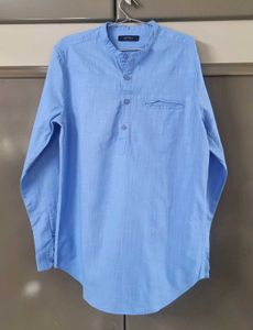 Light Blue Long Sleeve Kurta Shirt