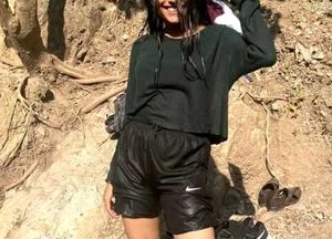 Green Ribbed Long Sleeve Top