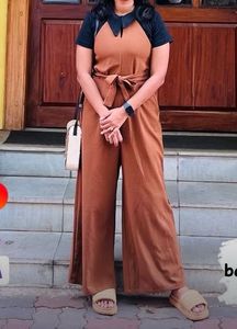 Brown Halter Jumpsuit