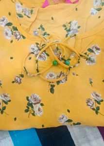 Floral Yellow Blouse