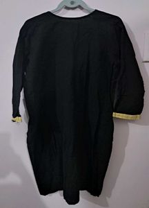 Embroidered Black Kurta