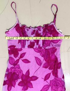 Pink Floral Y2K Dress