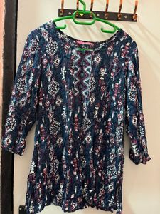 Boho Print Tunic Top