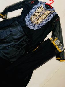 Beautiful Black Anarkali Set