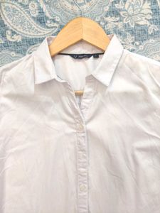 Allen Solly White Satin Finish Shirt