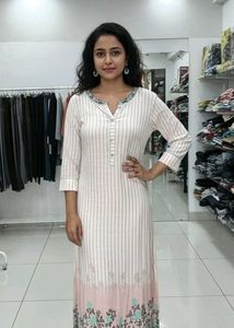 Striped White Kurta