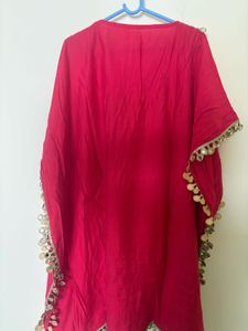 Pink Embellished Kaftan