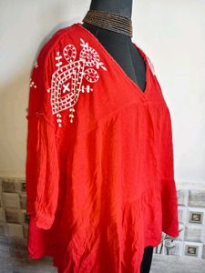 🎊Buy 1, Get 1 Free🎁XL/XXL Red Bohemian Top