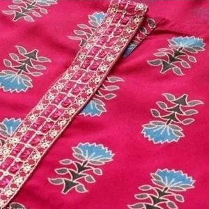 Pink Printed Short Kurta