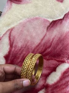 beautiful gold tone bangles