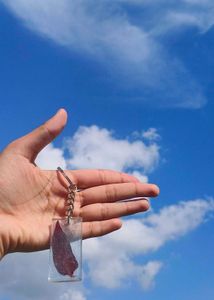 Resin Leaf Keychain