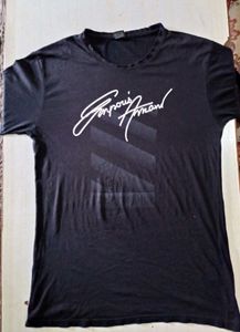Emporio Armani Black Graphic Tee
