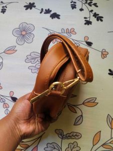 Brown Quilted Crossbody Bag