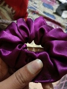 2 Satin Handmade Scrunchie 💜