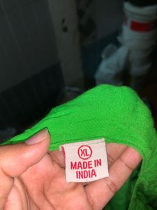 Green Kurta with Blue Detail