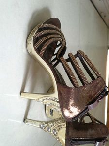 Rhinestone Strap Heels