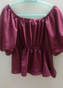 Cute Crop Peplum Top💜